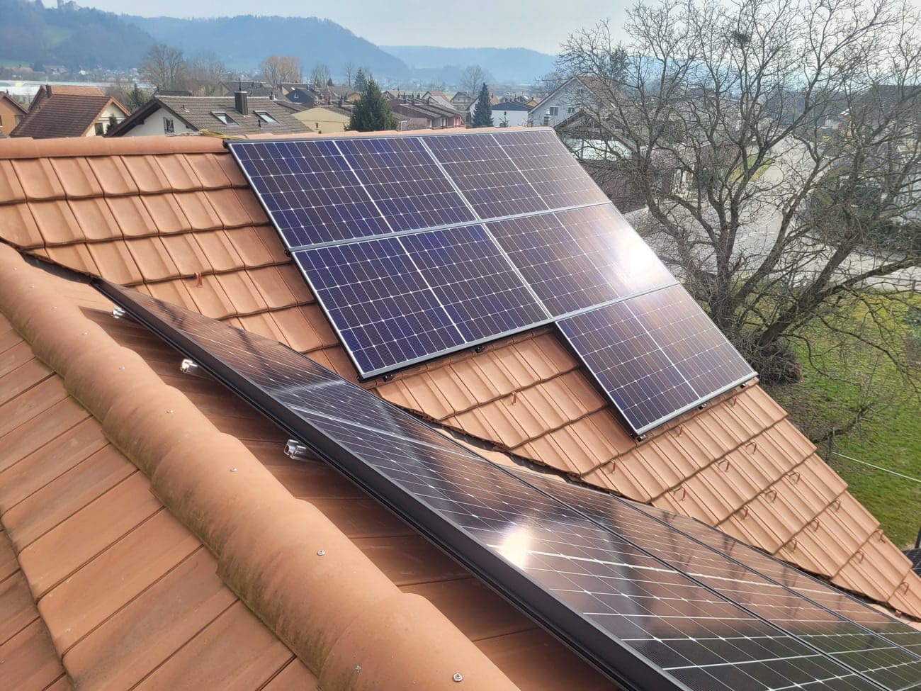 aufdach solar panels planung