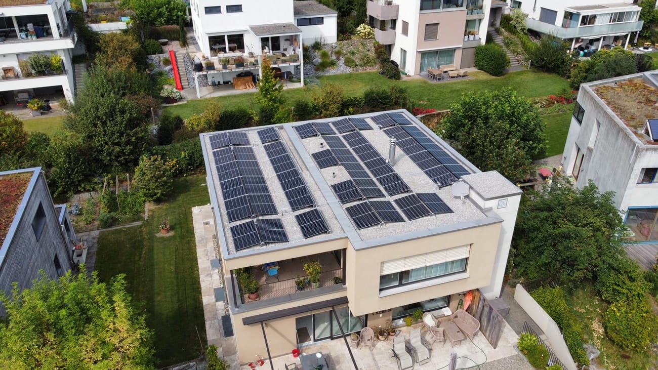 flachdach solar intallation