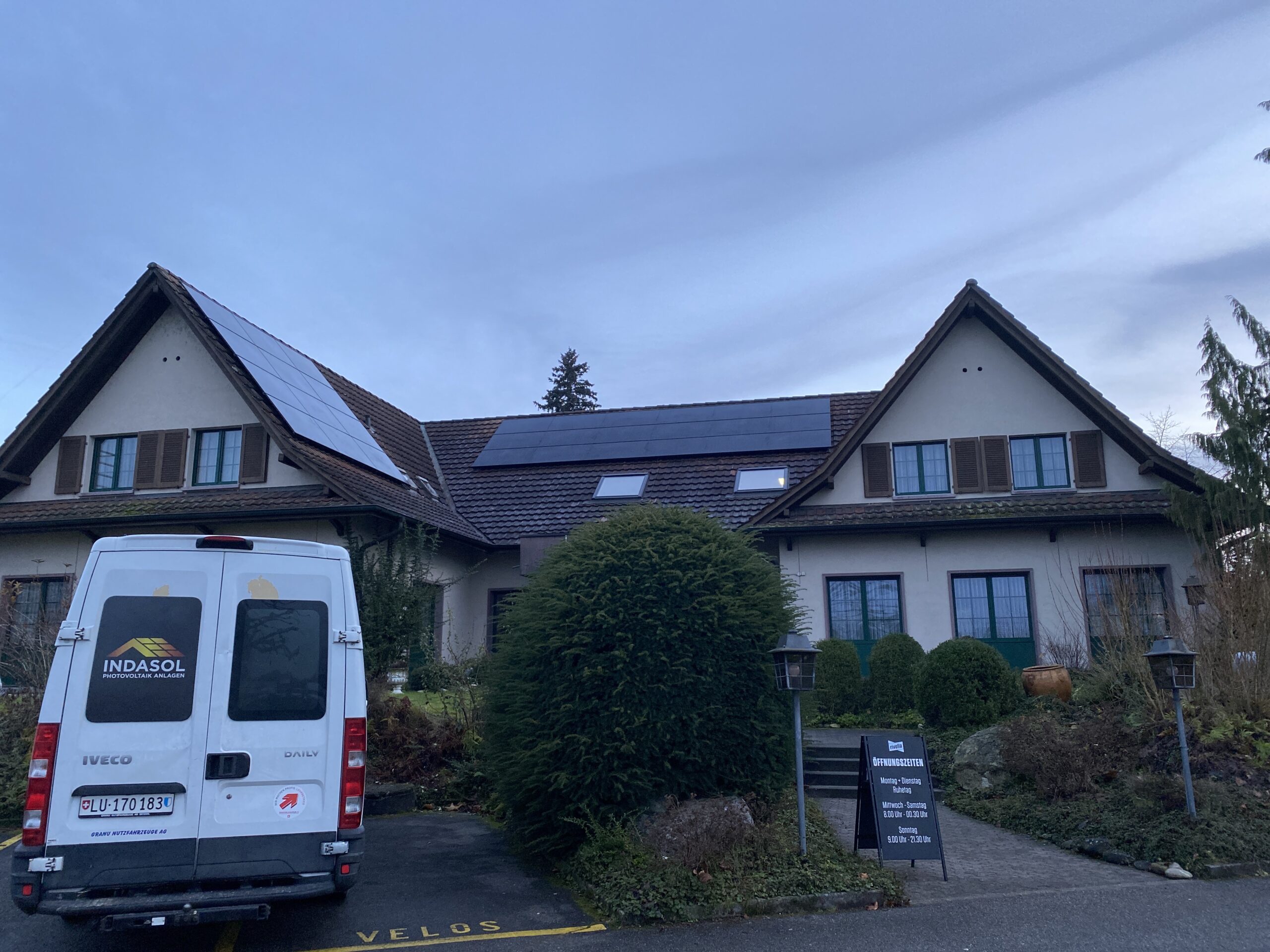 Aufdach Photovoltaik für Restaurant